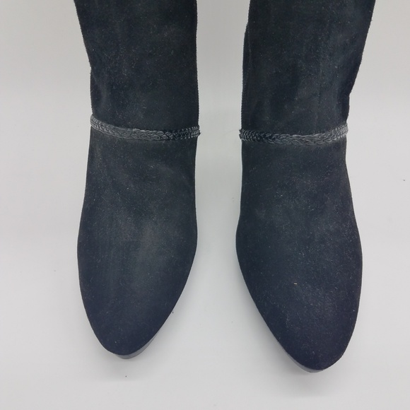 Tahari Gable Knee High Black Suede Dress boots 8M - Picture 3 of 8